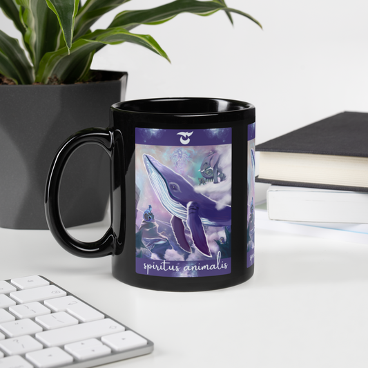 Spiritus Animalis Black Glossy Mug