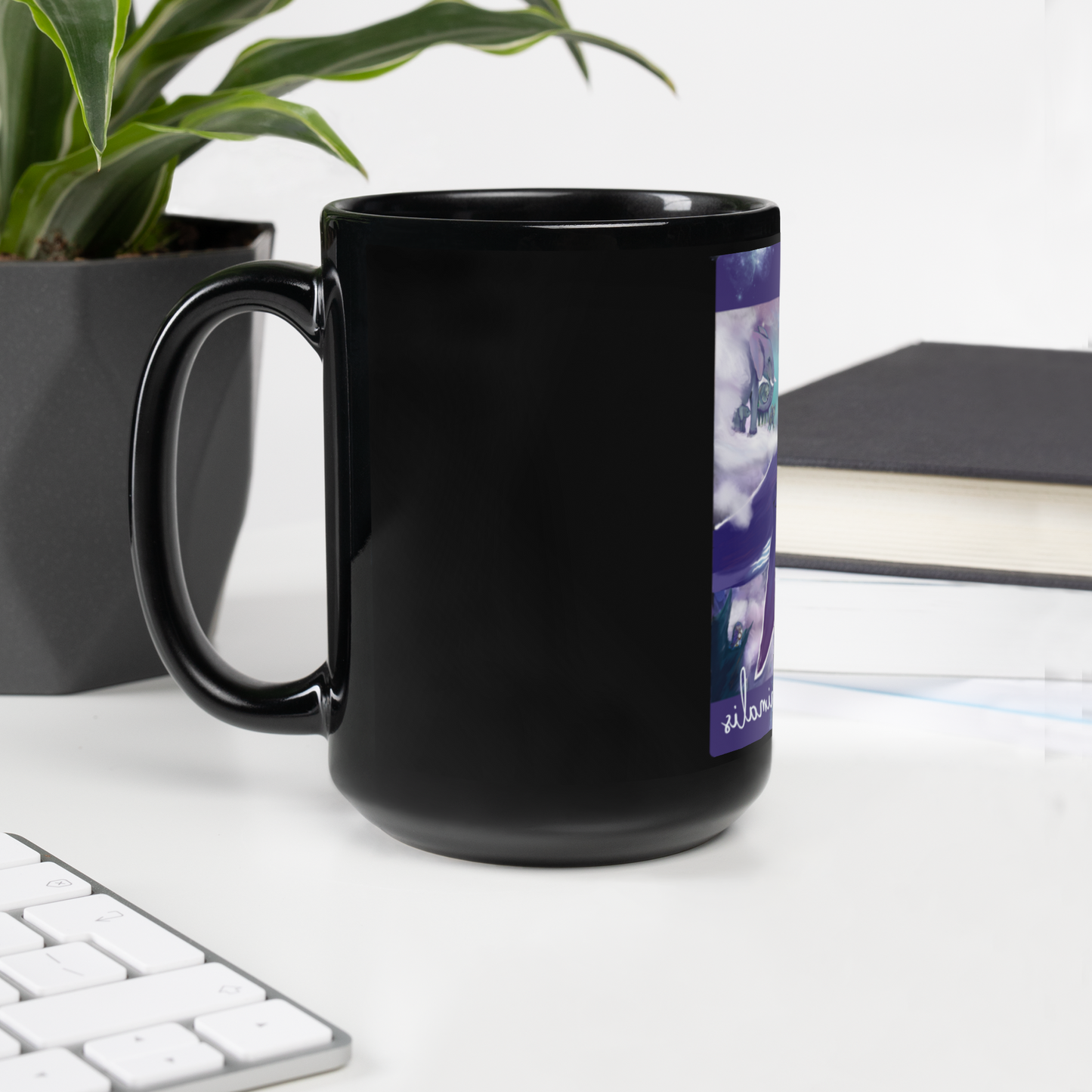 Spiritus Animalis Black Glossy Mug