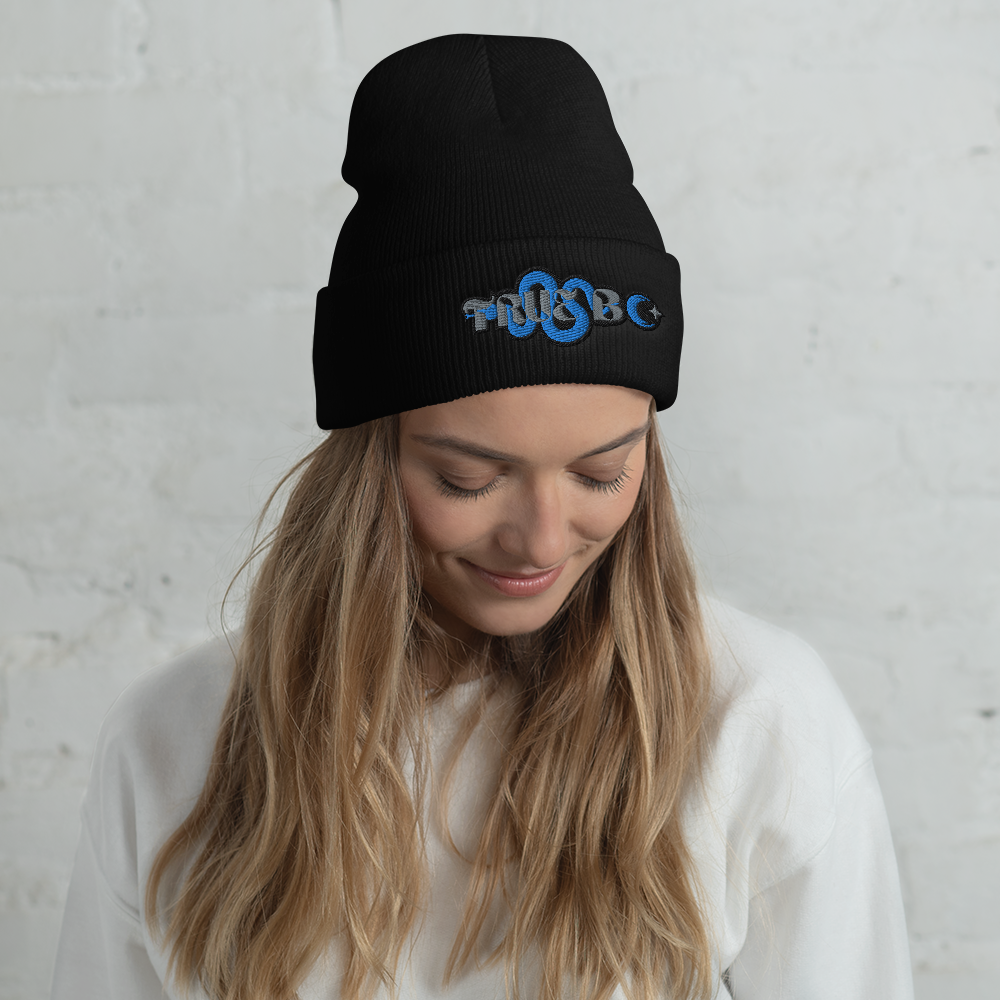 TRUE BC (Grey&blue) Cuffed Beanie