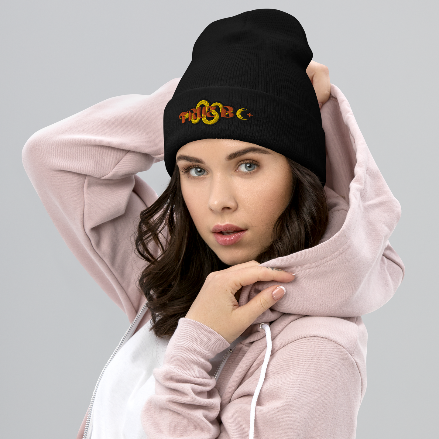 TRUE BC (orange&yellow) Cuffed Beanie