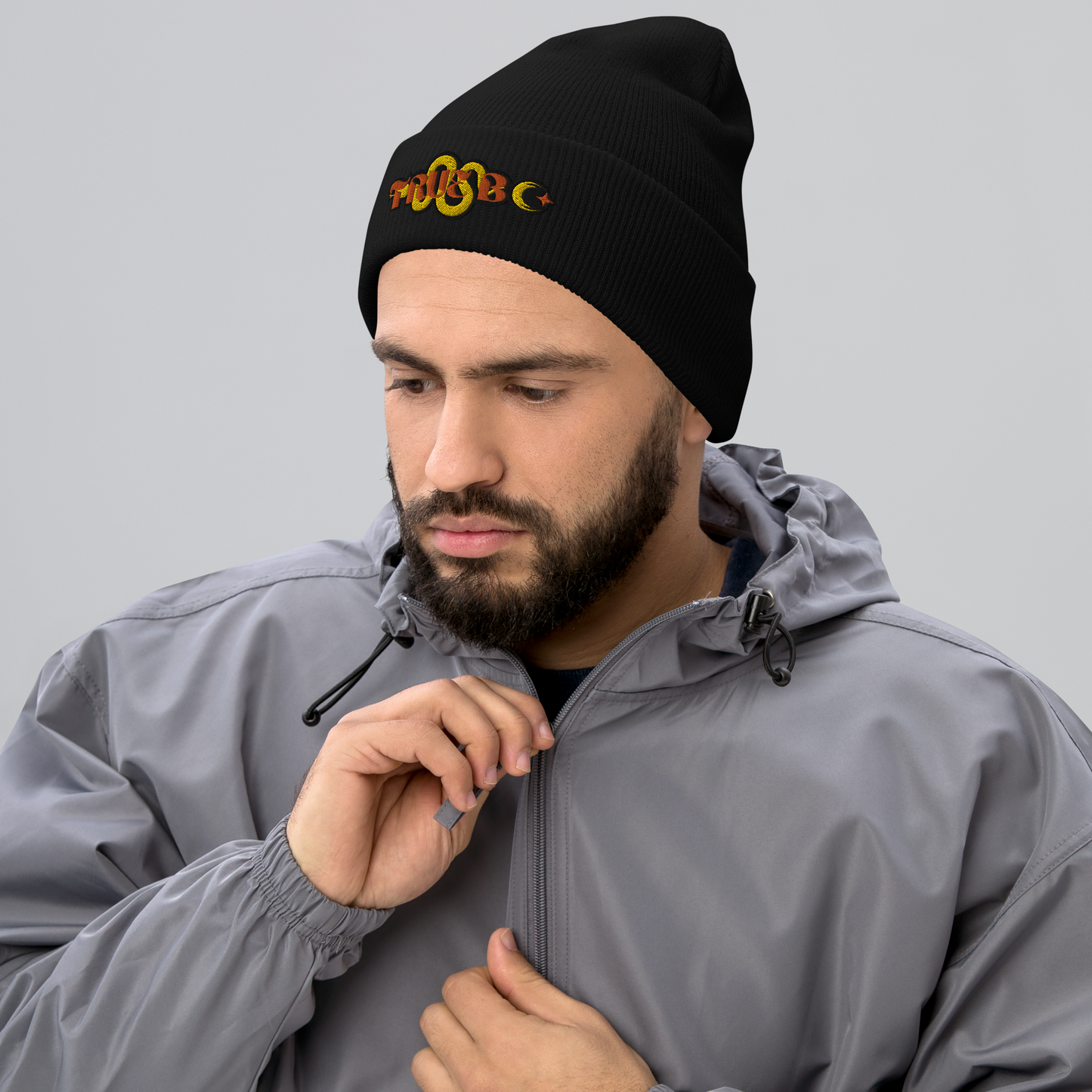 TRUE BC (orange&yellow) Cuffed Beanie