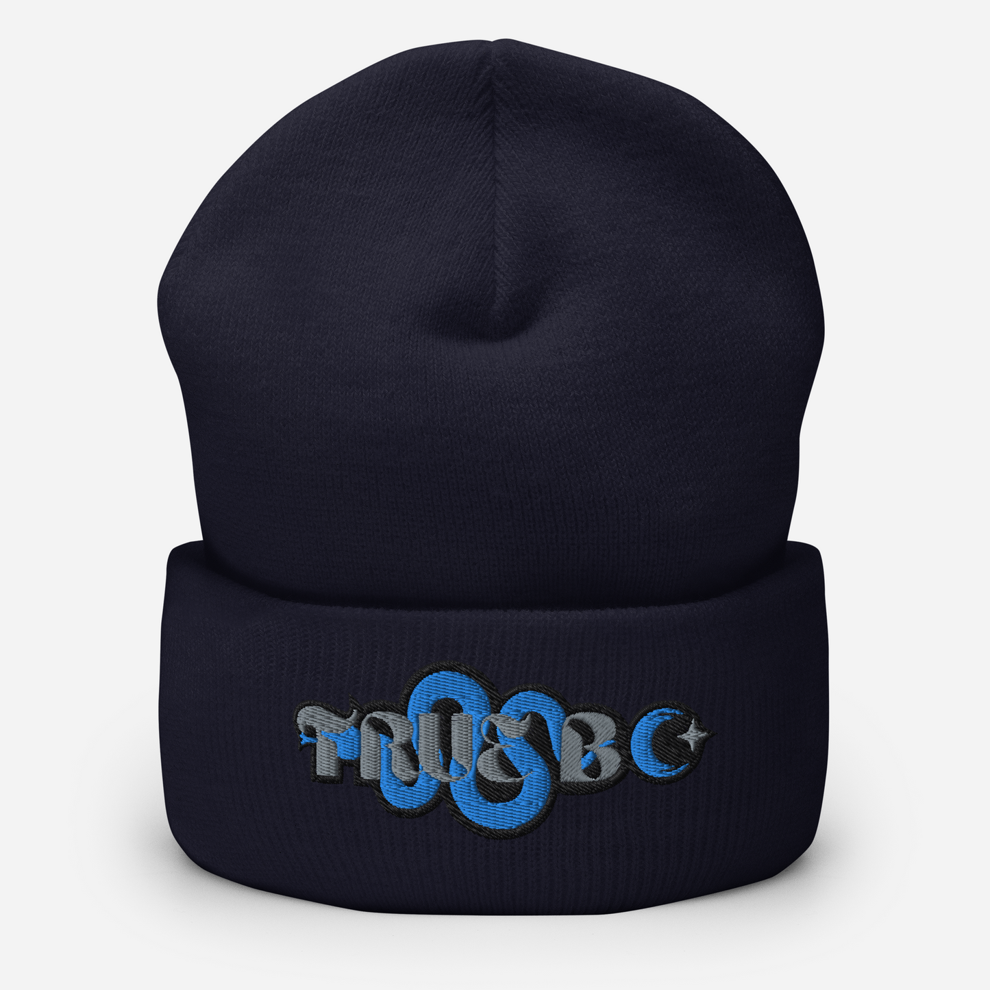 TRUE BC (Grey&blue) Cuffed Beanie