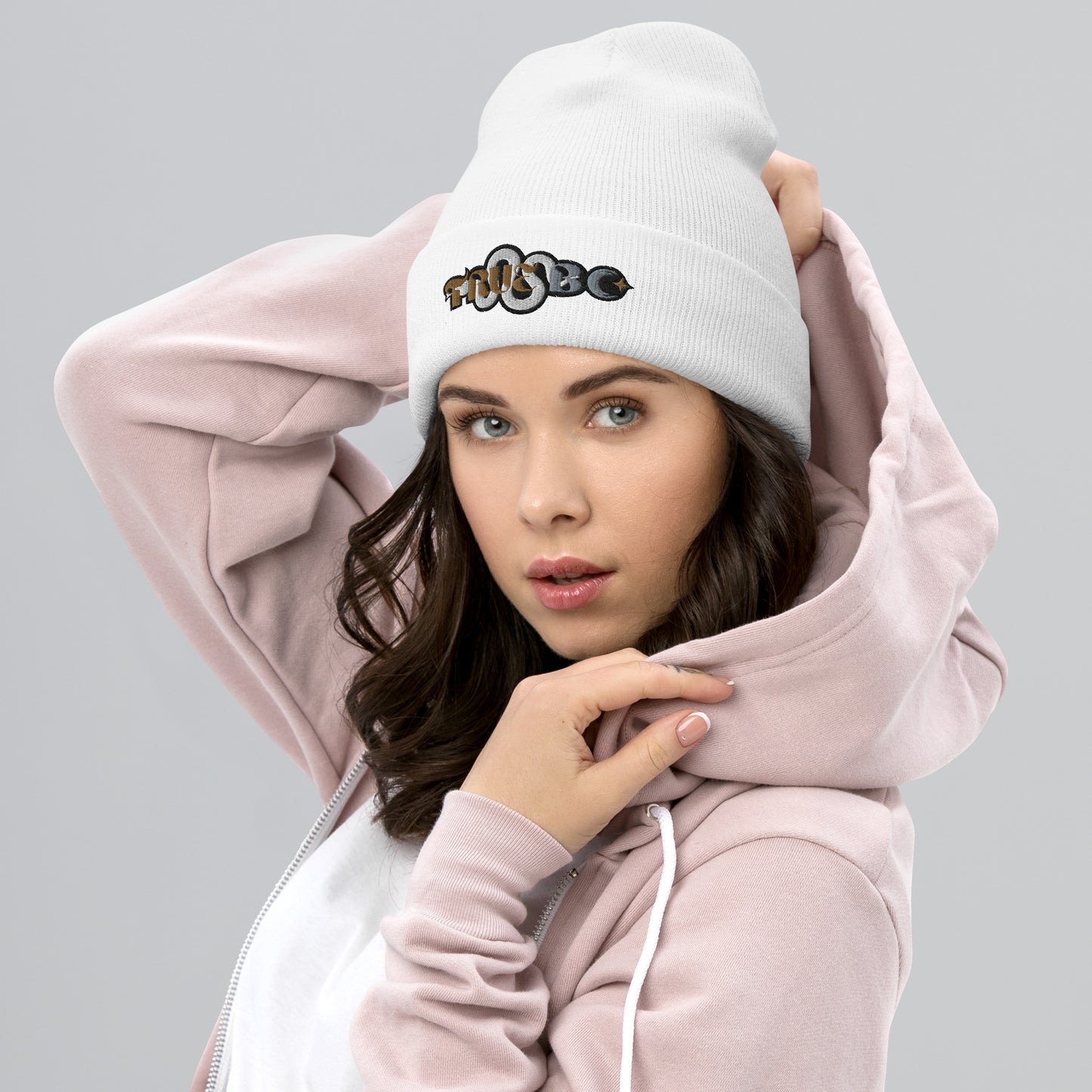 TRUE BC (gold, white, grey)  Cuffed Beanie