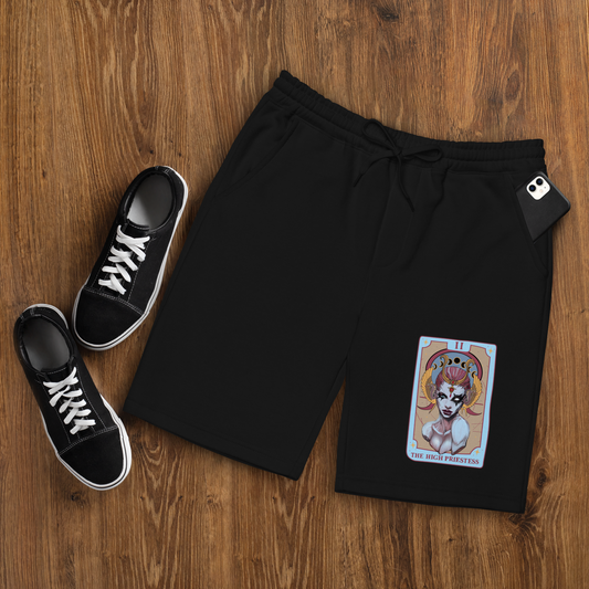 The High Priestess (Tarot collection) Men's fleece shorts