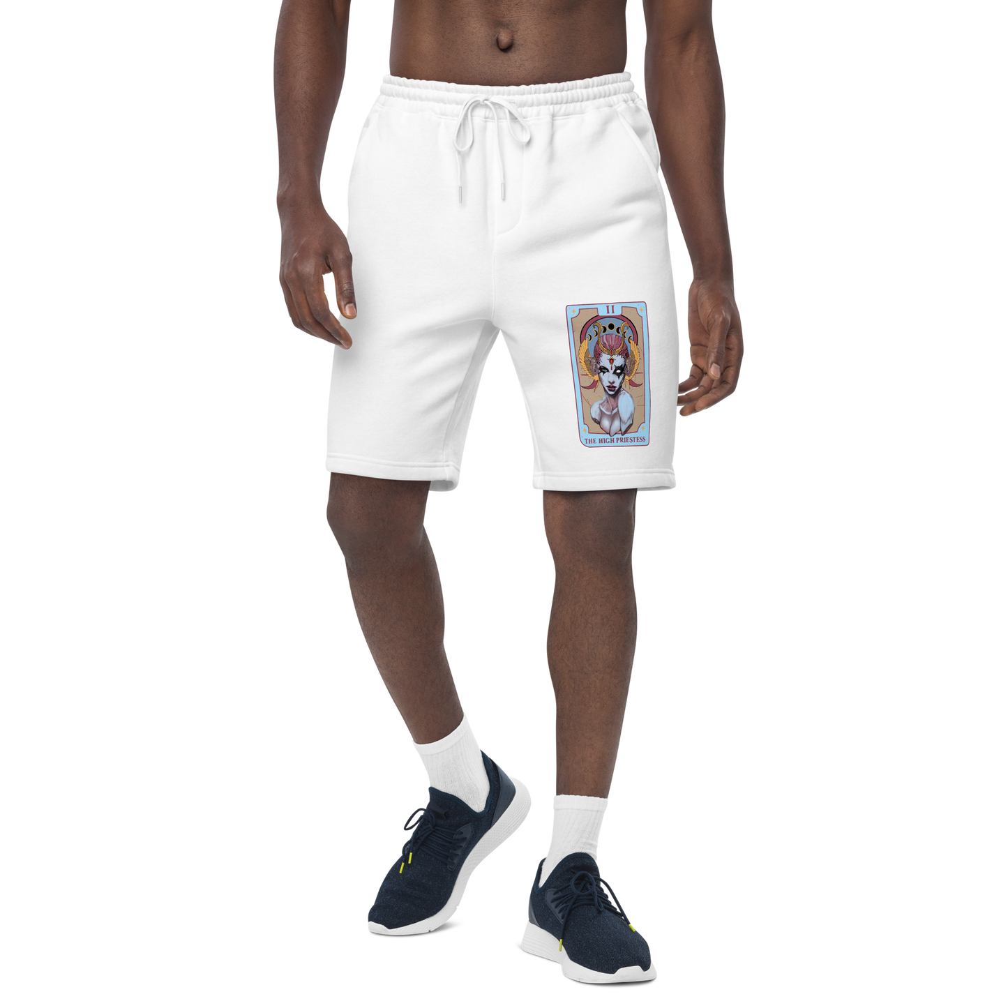 The High Priestess (Tarot collection) Men's fleece shorts